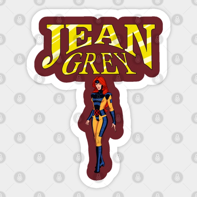 Jean Grey Sticker by CosmicDesignz 
